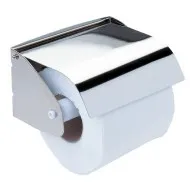 Suport rola hartie igienica, cu capac, inox satinat, Mediclinics
