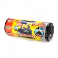 Saci menaj OTI SOLID EXTRA 120L, negru, 10 buc/rola