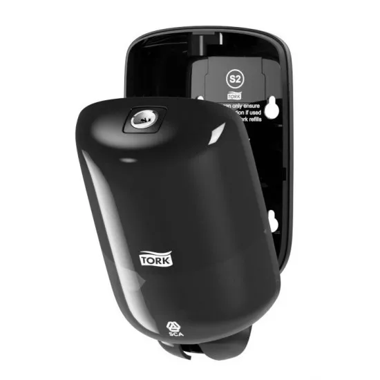 Dozator mic pentru sapun lichid Tork, negru, 475 ml Dozator mic pentru sapun lichid Tork, negru, 475 ml