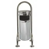 Cos gunoi pentru parc din inox, 31L
