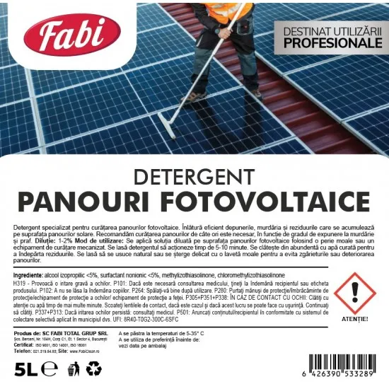 FABI Detergent pentru panouri fotovoltaice 5l