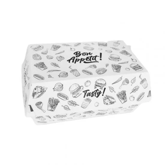Hamburger box Urban - 11.5x11.5x7.3cm mica - 100 buc. Hamburger box Urban - 11.5x11.5x7.3cm mica - 100 buc.