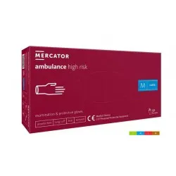 Manusi de examinare si protectie din latex, nepudrate, Ambulance High Risk 50 buc/ cutie