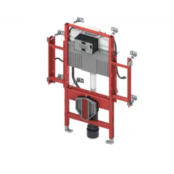 Cadru metalic incastrat pentru montare vas toaleta - Tece profilModul - cu rezervor WC, actionare frontala, Tece