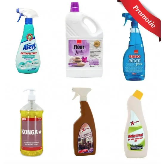 Pachet detergenti pentru curatenie si igiena Pachet detergenti pentru curatenie si igiena