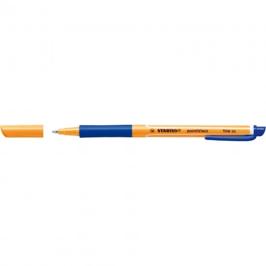 Roller cu gel, Stabilo, Point Visco, 0.5 mm, plastic, albastru Roller cu gel, Stabilo, Point Visco, 0.5 mm, plastic, albastru