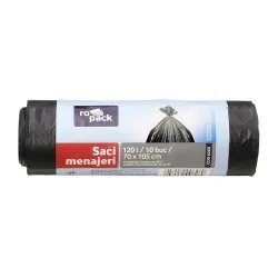 Saci menajeri, 120 litri, 70 x 105 cm, 10 bucati/rola