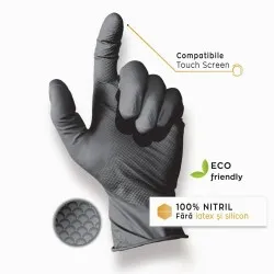 Manuși Nitril Nitro Touch Original - Negru Manuși Nitril Nitro Touch Original - Negru