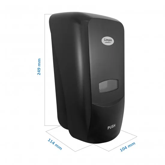 Dozator negru de sapun, Limpio, 1L Dozator negru de sapun, Limpio, 1L