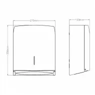 Dispenser din inox lucios, pentru prosoape pliate de hartie, Mediclinics