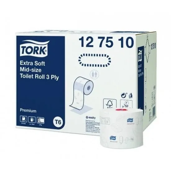 Hartie igienica in 3 straturi, Tork Premium Extra Soft, T6, 70 m/rola Hartie igienica in 3 straturi, Tork Premium Extra Soft, T6, 70 m/rola